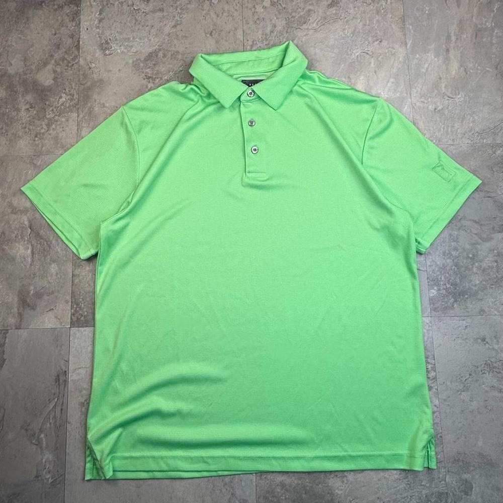 PGA Tour lime green golf polo size medium